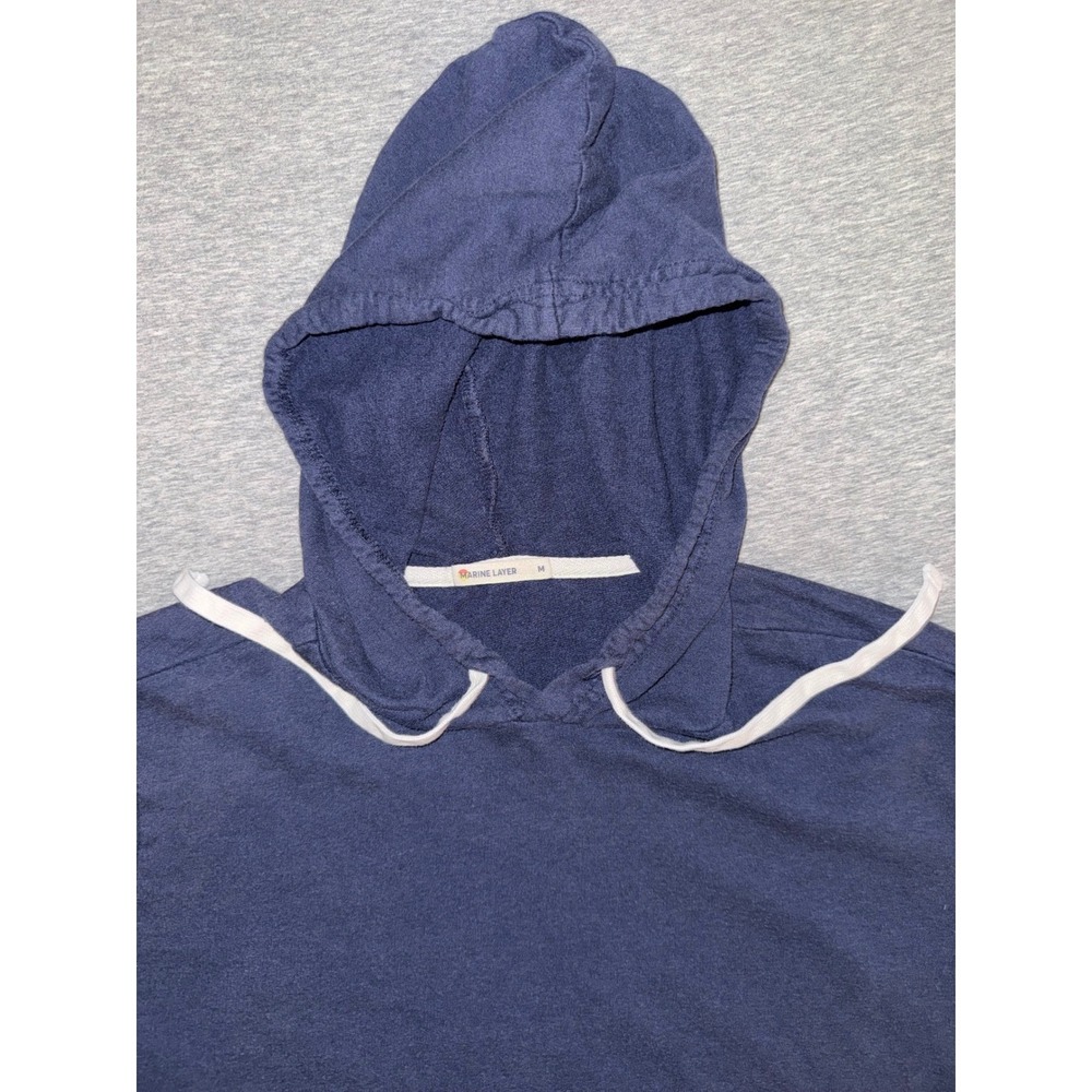 Marine Layer Mens Navy Blue Hoodie Size Medium Modal Cotton Soft Warm Preppy